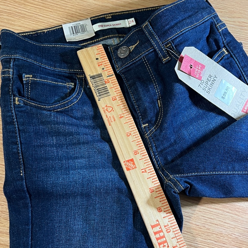 Levi's Super Skinny Jeans 00 Short W24 L28 - Picture 8 of 14